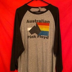 Australia Pink Floyd Gray with 3/4 Sleeves Black